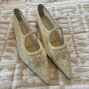 Matisse Cream Lace Flats